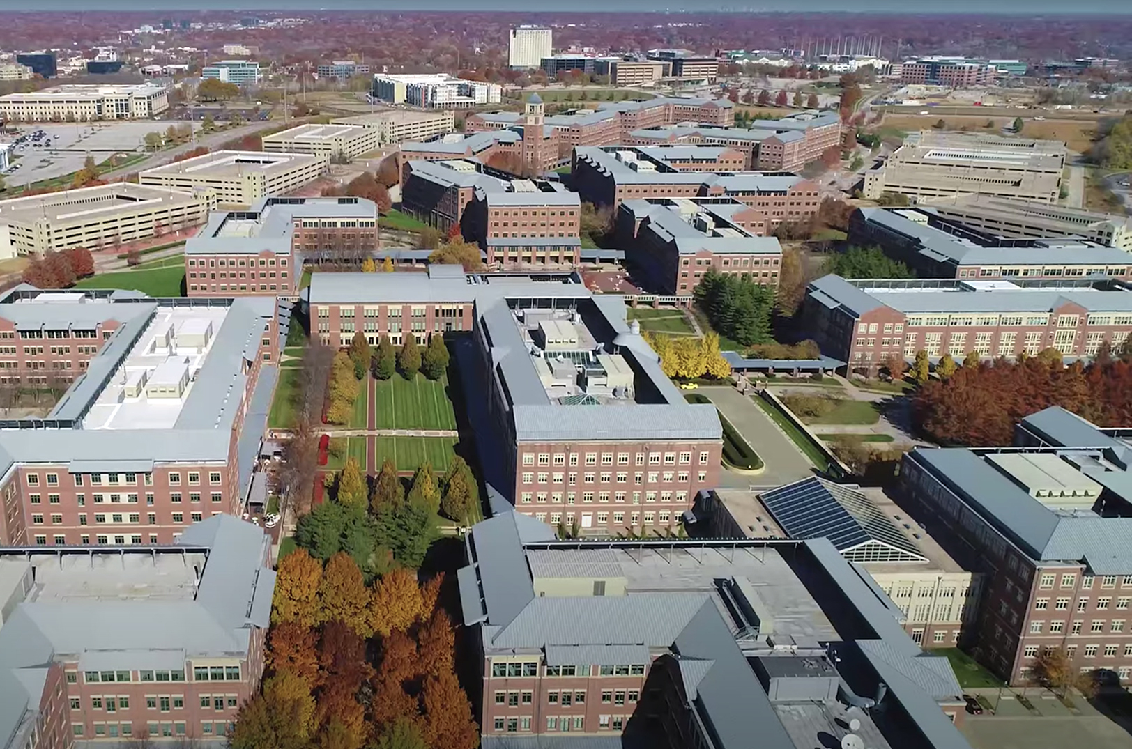 Aerial view of the Aspira campus in Overland Park; image courtesy of Occidental Management