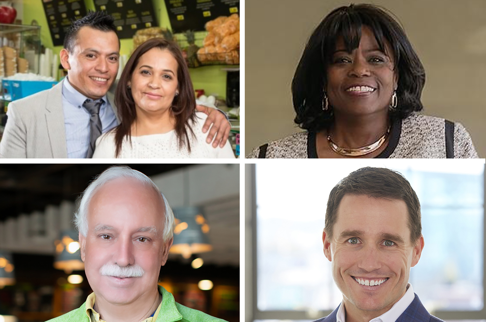 Junior Achievement of Greater Kansas City's 2025 Business Hall of Fame laureates: Jose Luis Valdez, Palacana; Lenora Payne, Technology Group Solutions (TGS); Dave Johnson, Chicken N Pickle; and Wiley Curran, CPC.