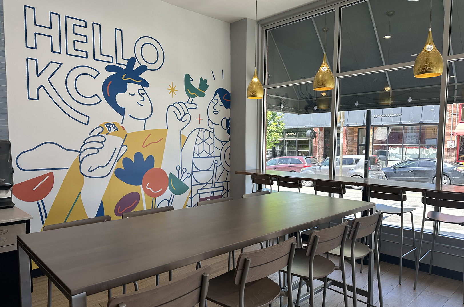 Inside the new Zhoug Mediterranean restaurant in the former d’Bronx Authentic Deli and Pizzeria space at 3904 Bell St., Kansas City; photo by Joyce Smith