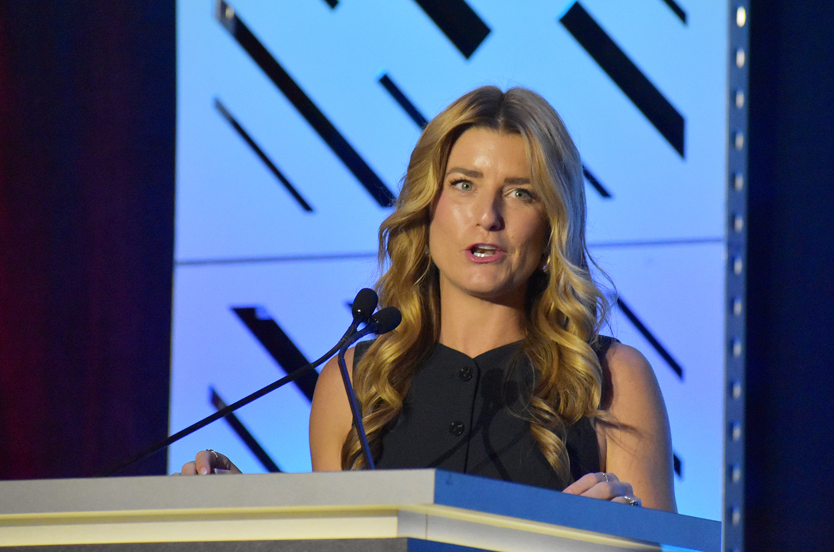 Amber Reed, Resolve Counseling & Wellness, accepts the 2025 Small Business of the Year honor; photo by Nikki Overfelt Chifalu, Startland News
