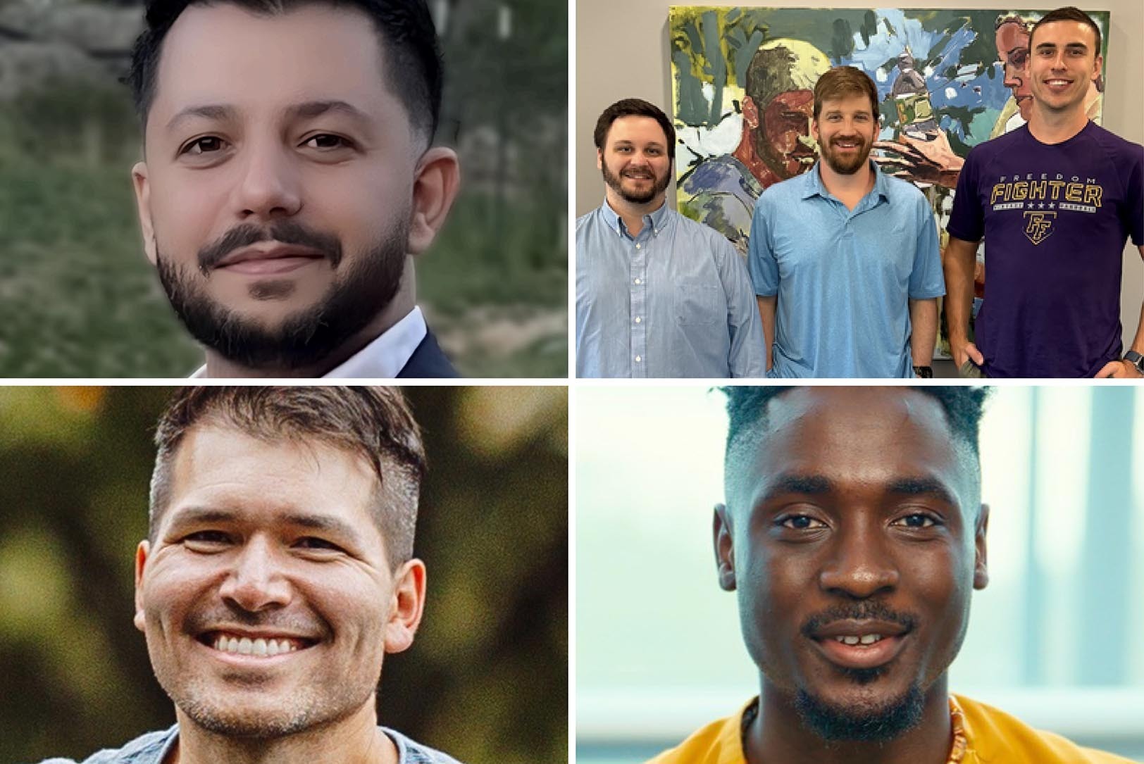 Gharib Gharibi, Archia; Errick Quartucci, Alex Snook, and Hunter Haufler, OnSight; Donnie Hampton, ROZ; and Zik Nwanganga, ULOM; courtesy photos