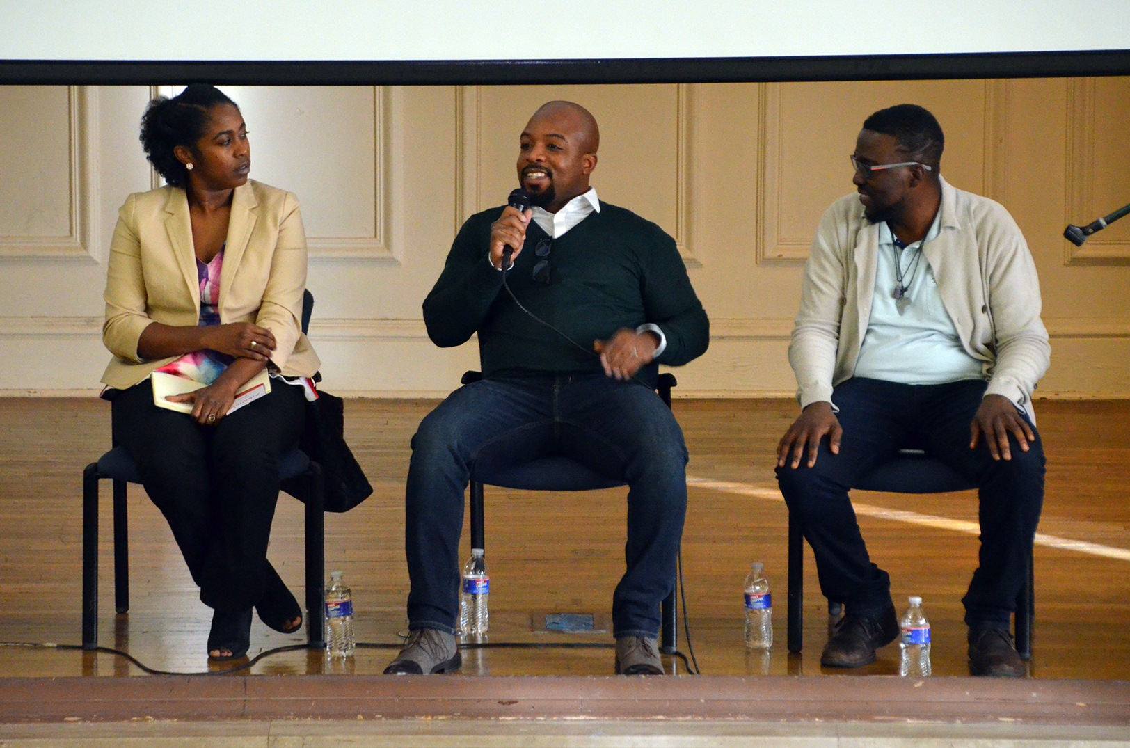 Adrienne Haynes, SEED Law; Donald Hawkins, CitySmart; Quest Moffat, Project United Knowledge; BlackTech Week