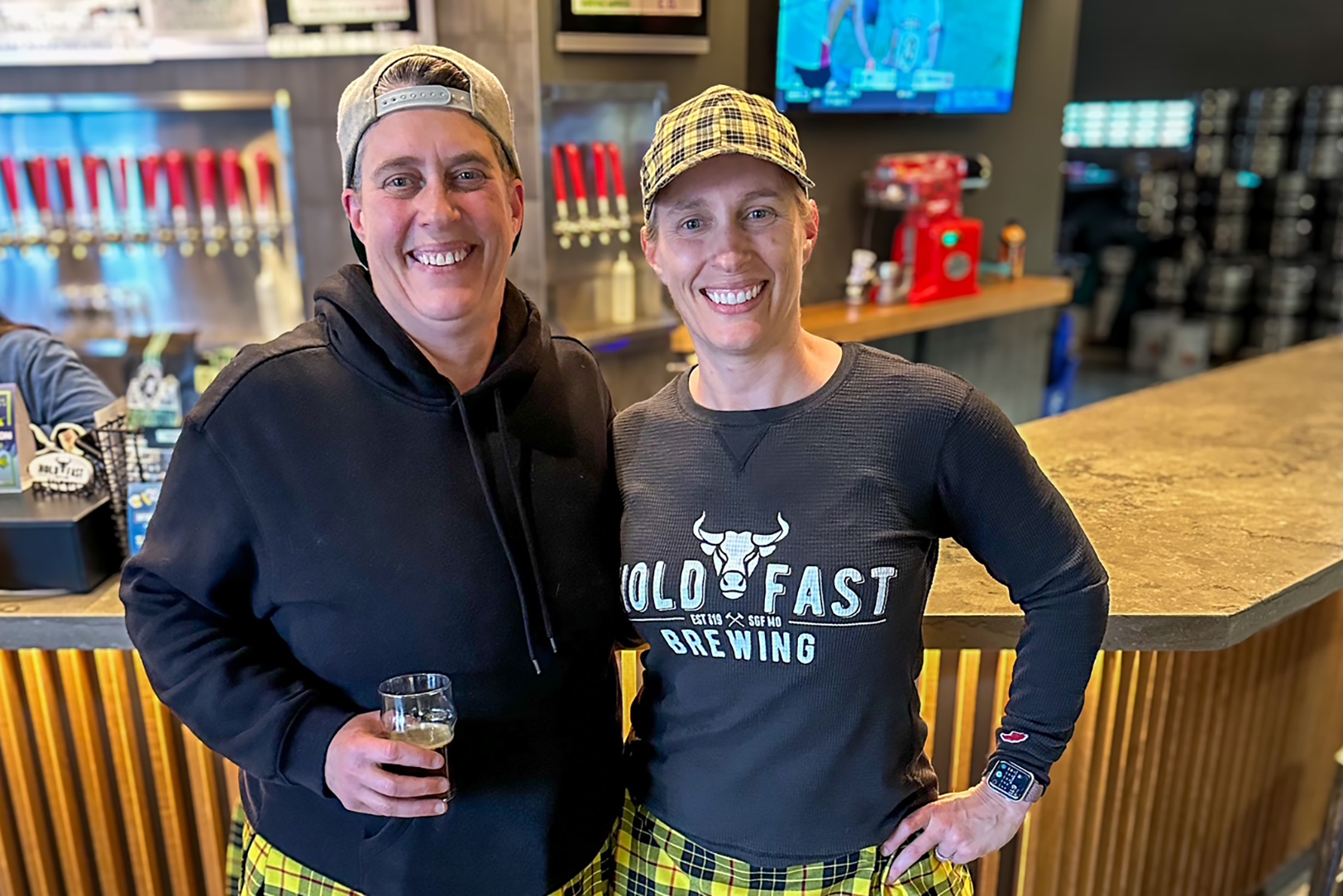 Carol McLeod and Susan Carol McLeod at Hold Fast Brewing; courtesy photo