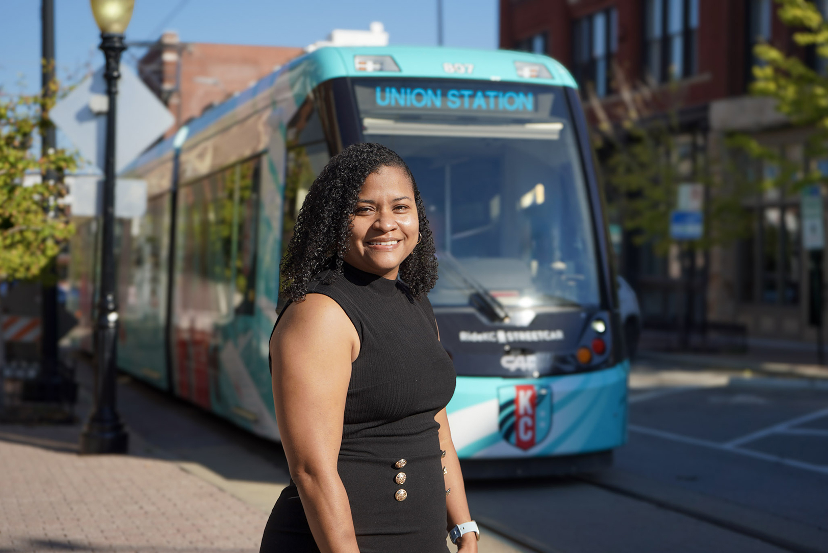 Sherise Kirkwood, program administrator for the Central City Economic Development (CCED) program at Economic Development Corporation of Kansas City, Missouri (EDCKC); photo courtesy of Brian Escobar, EDCKC