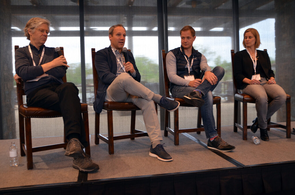 John Buttrick, Union Square Ventures; Will Kohler, Lightspeed Venture Partners; Chris Olsen, Drive Capital; and Laura Brady, Royal Street Ventures; KC Tech Council CEO Retreat