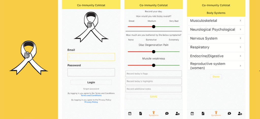 CoVstat allows people to choose a specific medical area to track their symptoms based on their needs. “When you have a chronic condition at our age, it can sometimes take longer because the test results people are looking for don’t always flag the same as those who are diagnosed at 40,” Maddie Shonka said. “It’s rare to be diagnosed with these rheumatology diseases in your 20s and younger.”