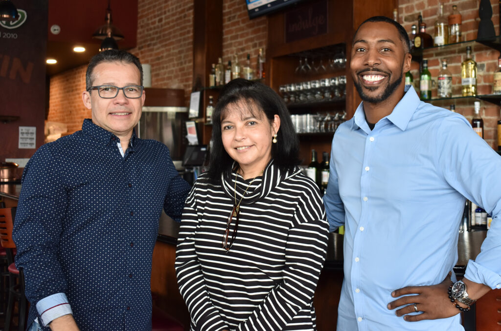 Julio Stredel, Fanny Ruiz de Chavez, and Reggie Gray, Sabor Latino