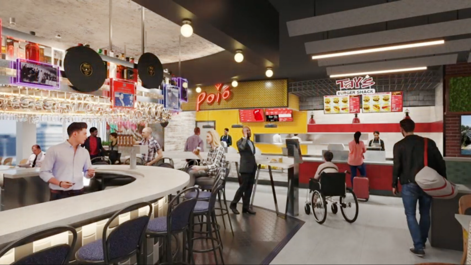 Kansas City International Airport concessions rendering