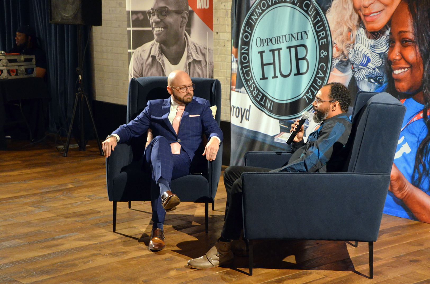 Drew Solomon, Economic Development Corporation of Kansas City; and Rodney Sampson, Opportunity Hub