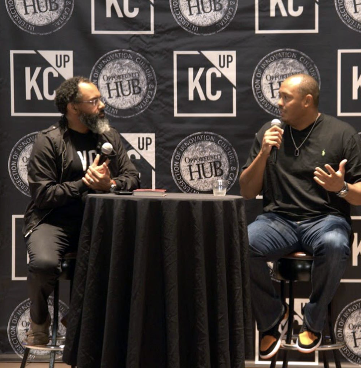 Rodney Sampson, OHUB; and Davyeon Ross, ShotTracker