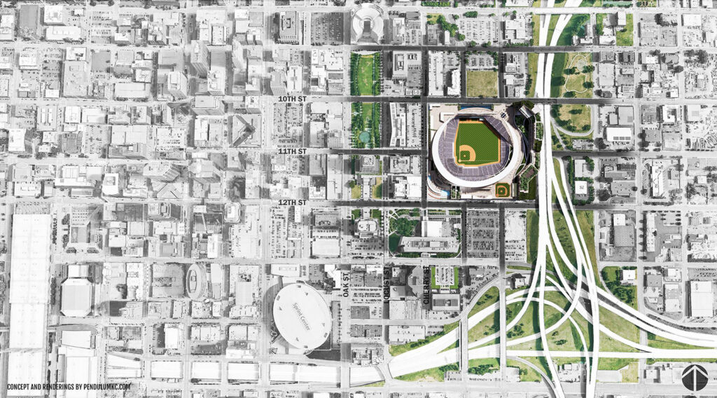 Downtown Royals ballpark design by Pendulum Studio