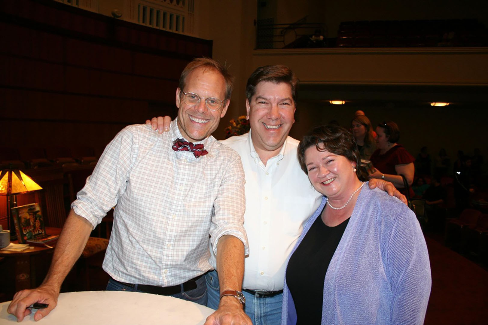 Celebrity chef and foodie Alton Brown with Craig and Gay Jones, Savory Addictions