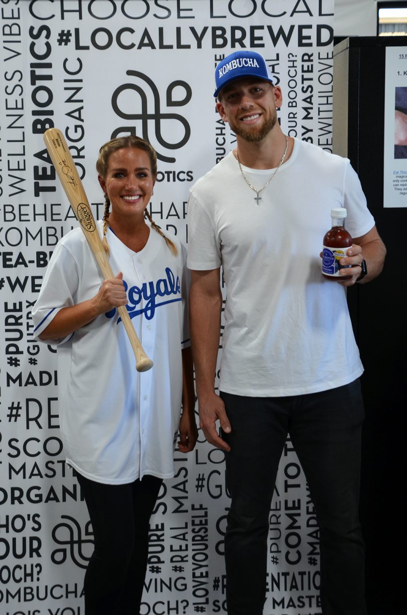 Lisa Bledsoe, Tea-Biotics Kombucha; and Hunter Dozier, the Kansas City Royals