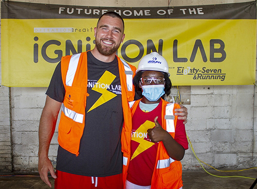Travis Kelce, photo courtesy of Operation Breakthrough